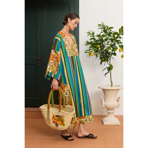Alemais Charlie Midi Dress  Sustainable Dresses with Alemais print -  Luxury Handbags Australian Designer