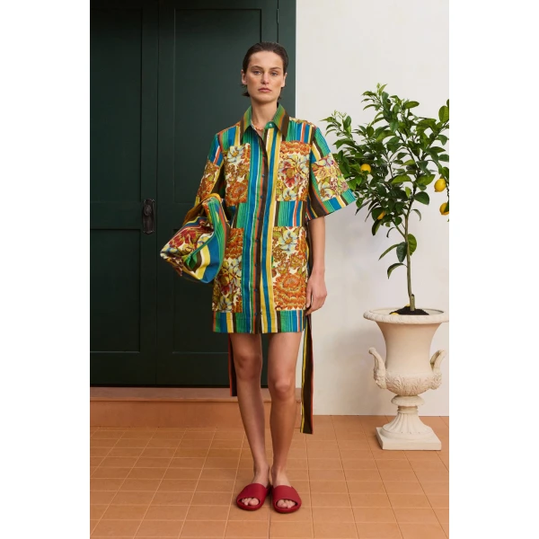 Alemais Charlie Mini Dress  Sustainable Dresses with Alemais print -  Luxury Handbags Australian Designer