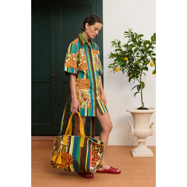 Alemais Charlie Mini Dress  Sustainable Dresses with Alemais print -  Luxury Handbags Australian Designer