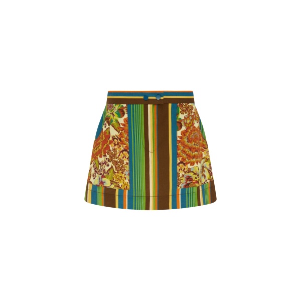 Alemais Charlie Mini Skirt  Sustainable Skirts with Alemais print -  Luxury Handbags Australian Designer