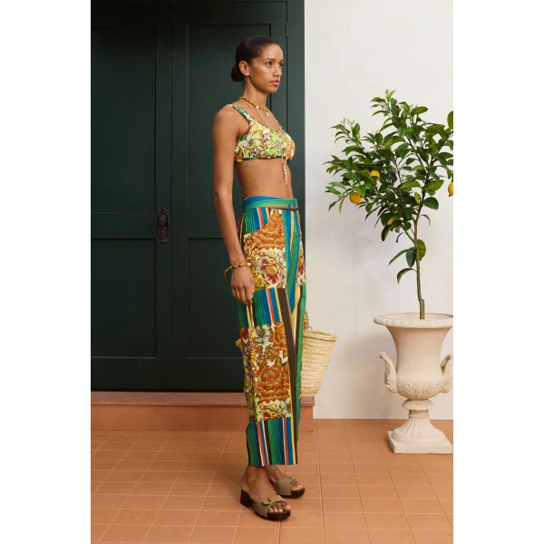 Alemais Charlie Pant  Sustainable Pants with Alemais print -  Luxury Handbags Australian Designer