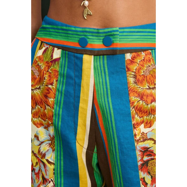 Alemais Charlie Pant  Sustainable Pants with Alemais print -  Luxury Handbags Australian Designer