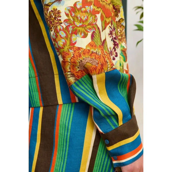 Alemais Charlie Shirt  Sustainable Tops with Alemais print -  Luxury Handbags Australian Designer