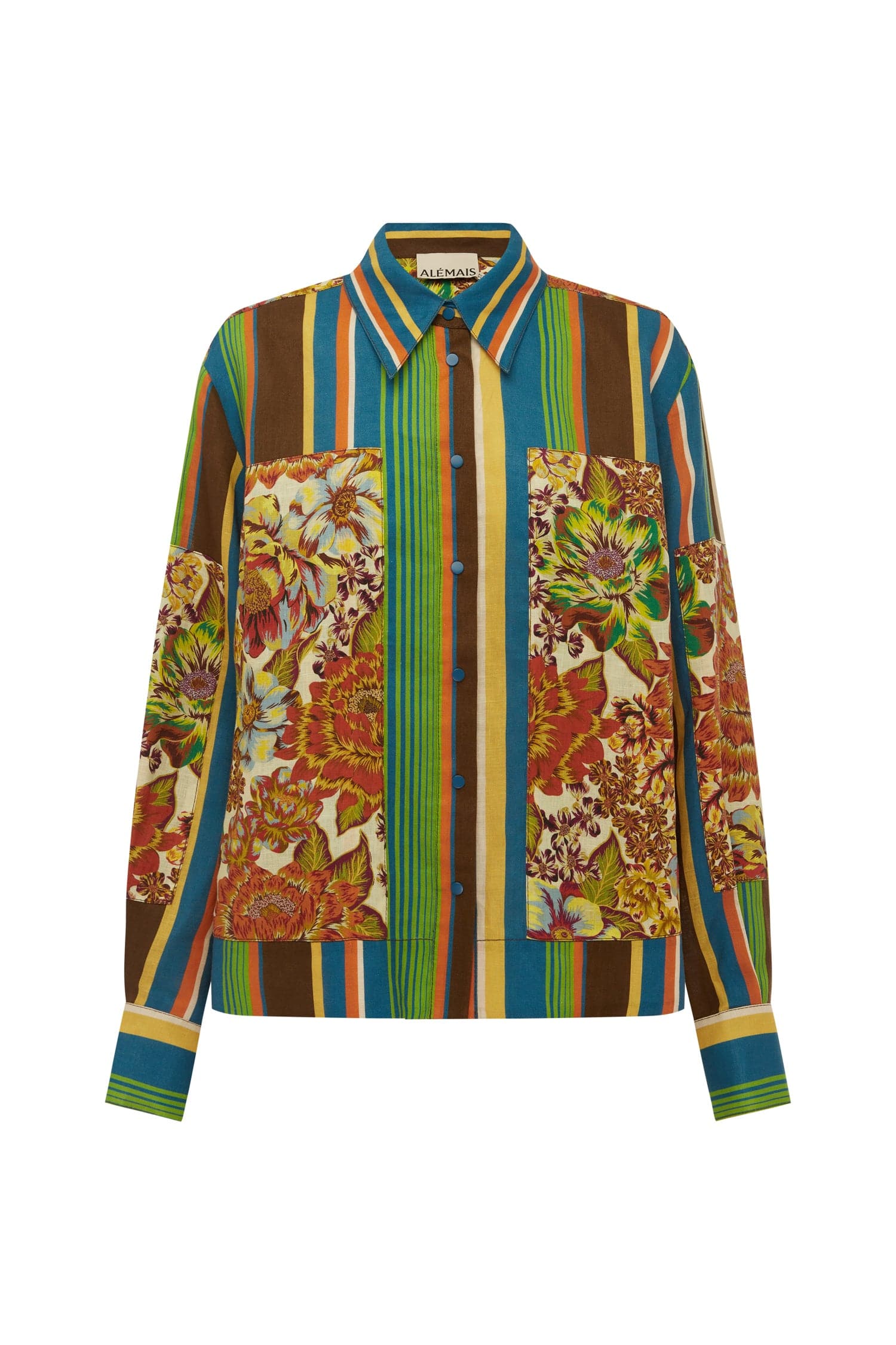 Alemais Charlie Shirt  Sustainable Tops with Alemais print -  Luxury Handbags Australian Designer