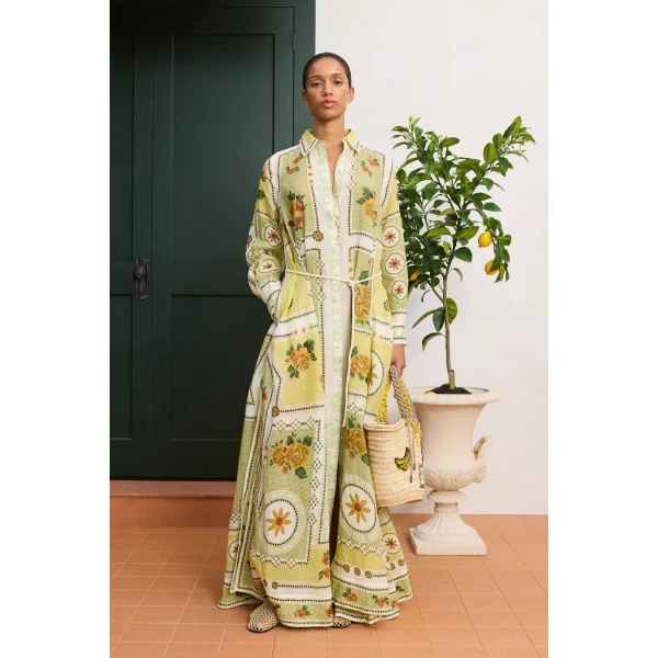 Alemais Dixie Shirtdress  Sustainable Dresses with Alemais print -  Luxury Handbags Australian Designer