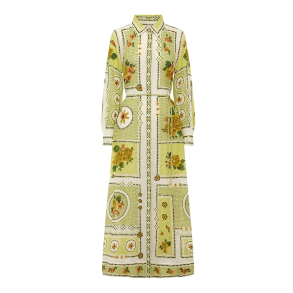 Alemais Dixie Shirtdress  Sustainable Dresses with Alemais print -  Luxury Handbags Australian Designer