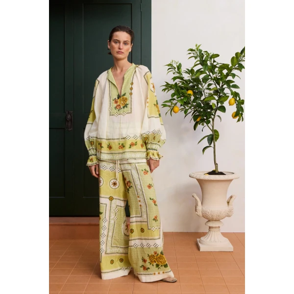 Alemais Dixie Top  Sustainable Tops with Alemais print -  Luxury Handbags Australian Designer
