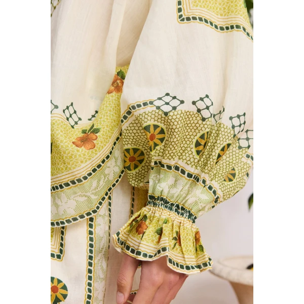 Alemais Dixie Top  Sustainable Tops with Alemais print -  Luxury Handbags Australian Designer
