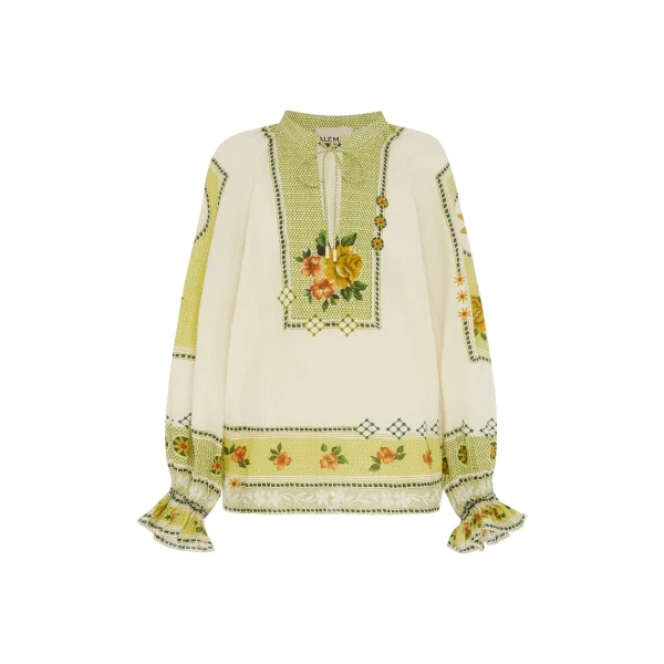 Alemais Dixie Top  Sustainable Tops with Alemais print -  Luxury Handbags Australian Designer
