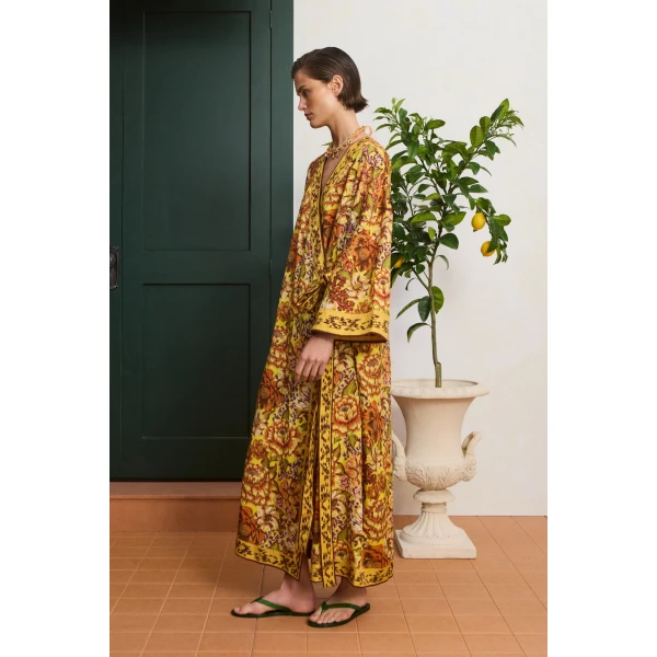 Alemais Heatwave Wrap Midi Dress  Sustainable Dresses with Alemais print -  Luxury Handbags Australian Designer