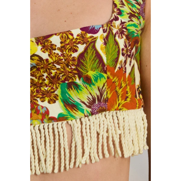 Alemais Lana Bralette  Sustainable Tops with Alemais print -  Luxury Handbags Australian Designer