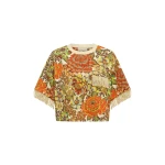 Alemais Lana Cropped Tee  Sustainable Tops with Alemais print -  Luxury Handbags Australian Designer