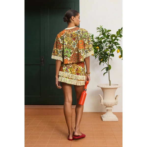 Alemais Lana Cropped Tee  Sustainable Tops with Alemais print -  Luxury Handbags Australian Designer