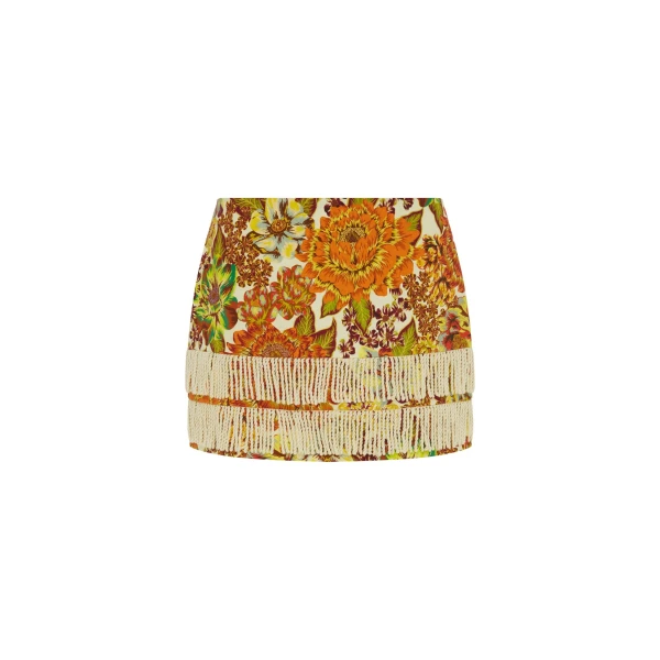 Alemais Lana Mini Skirt  Sustainable Skirts with Alemais print -  Luxury Handbags Australian Designer