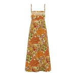Alemais Lana Square Neck Day Dress  Sustainable Dresses with Alemais print -  Luxury Handbags Australian Designer