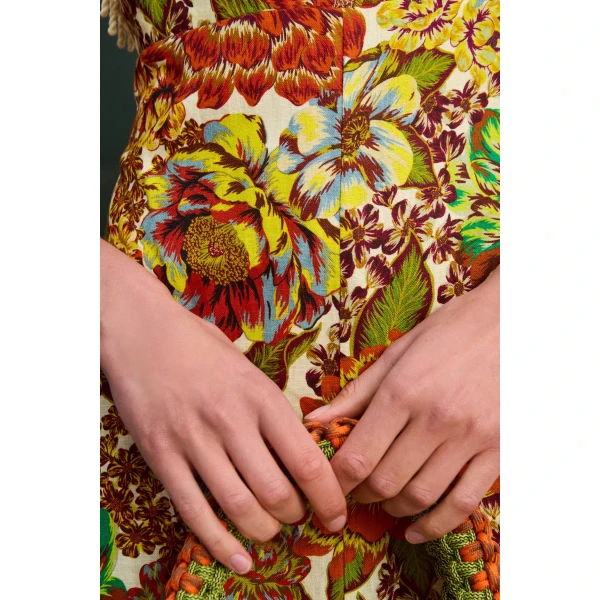 Alemais Lana Square Neck Day Dress  Sustainable Dresses with Alemais print -  Luxury Handbags Australian Designer