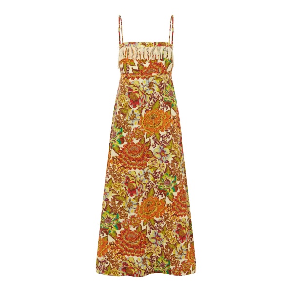 Alemais Lana Square Neck Day Dress  Sustainable Dresses with Alemais print -  Luxury Handbags Australian Designer
