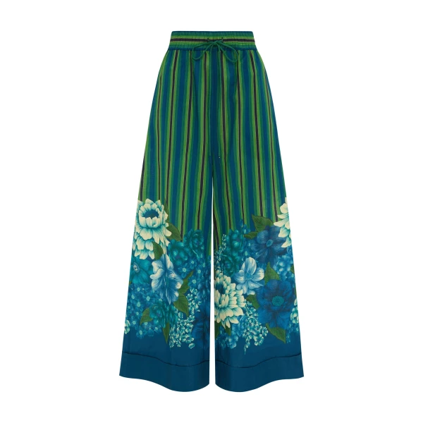 Alemais Margo Cuffed Pant  Sustainable Pants with Alemais print -  Luxury Handbags Australian Designer
