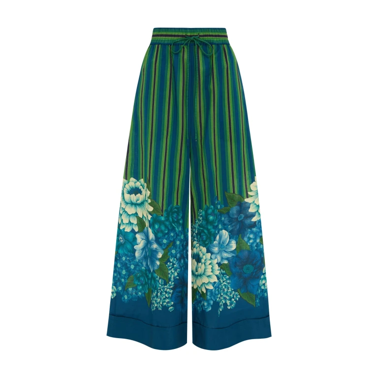 Alemais Margo Cuffed Pant  Sustainable Pants with Alemais print -  Luxury Handbags Australian Designer