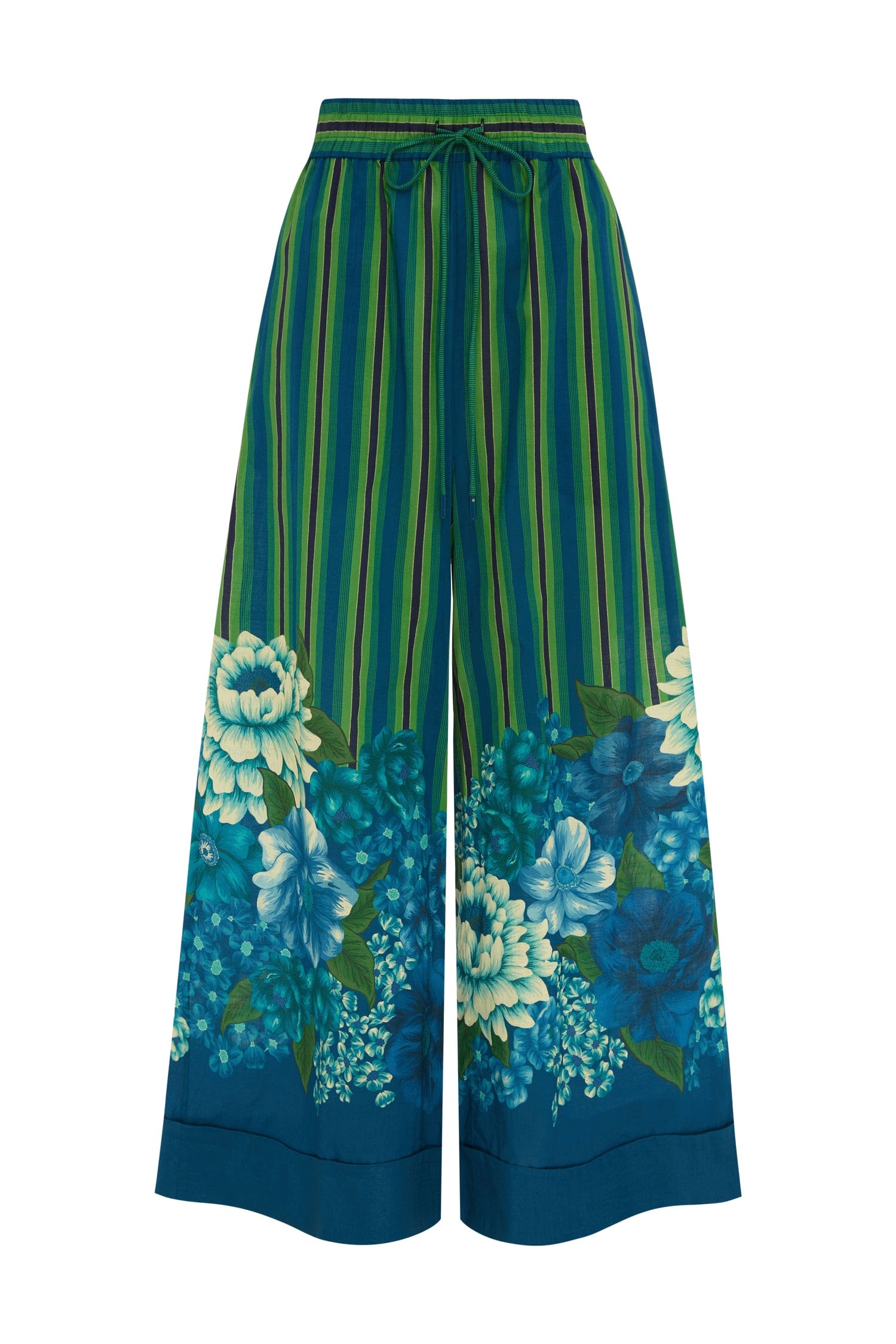 Alemais Margo Cuffed Pant  Sustainable Pants with Alemais print -  Luxury Handbags Australian Designer
