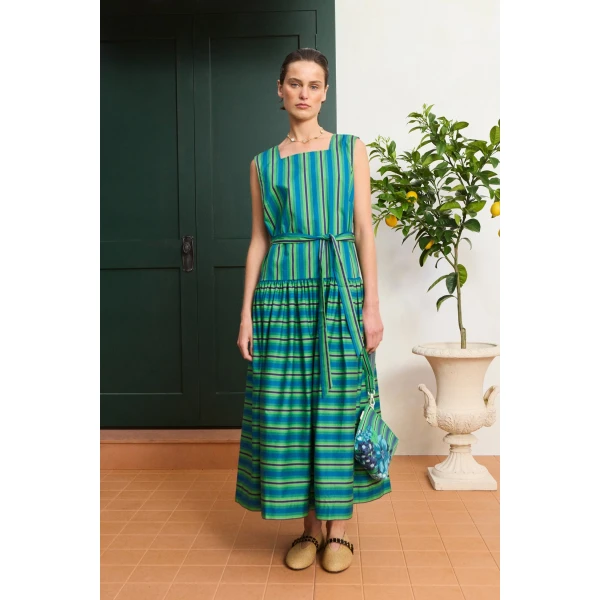 Alemais Margo Midi Dress  Sustainable Dresses with Alemais print -  Luxury Handbags Australian Designer
