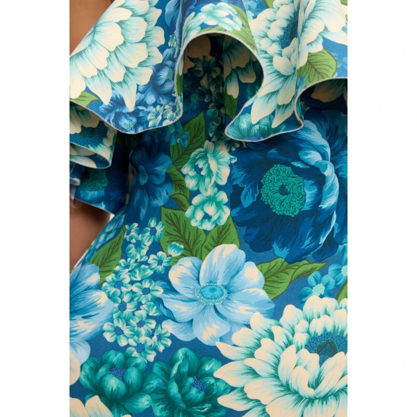 Alemais Margo Ruffle One Piece  Sustainable Beachwear with Alemais print -  Luxury Handbags Australian Designer