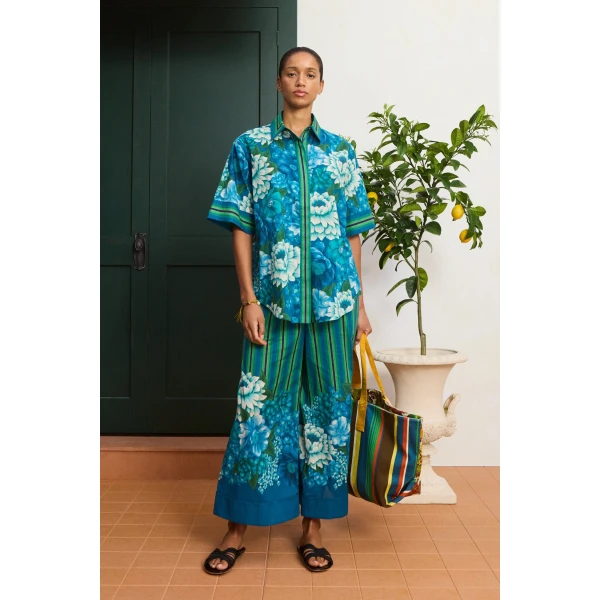Alemais Margo Shirt  Sustainable Tops with Alemais print -  Luxury Handbags Australian Designer
