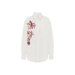 Alemais Odie Embroidered Shirt  Sustainable Tops with Alemais print -  Luxury Handbags Australian Designer
