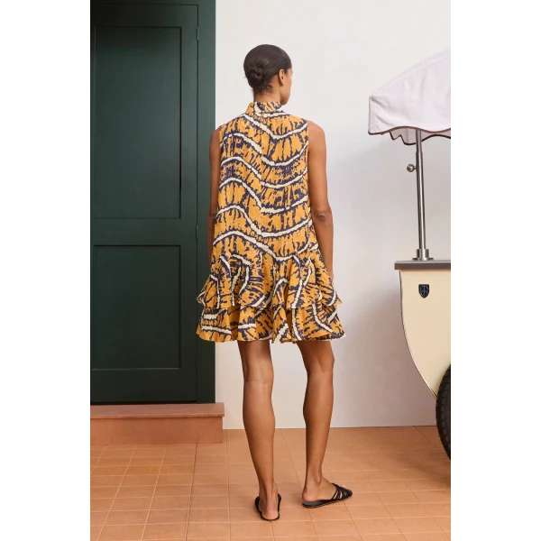 Alemais Ripple Mini Dress  Sustainable Dresses with Alemais print -  Luxury Handbags Australian Designer