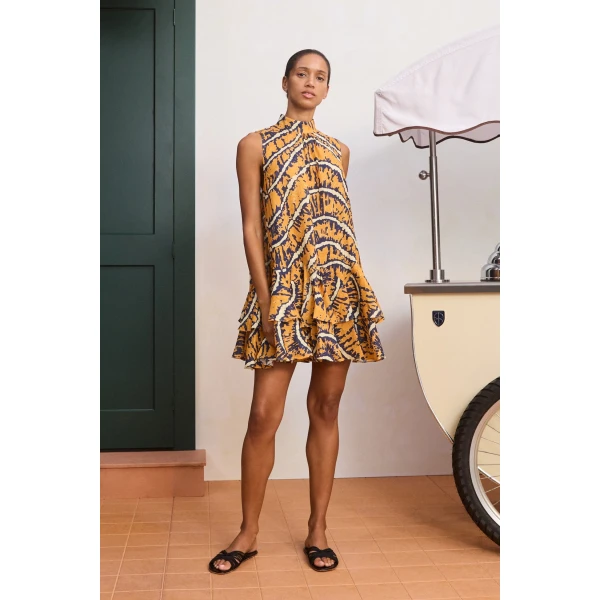 Alemais Ripple Mini Dress  Sustainable Dresses with Alemais print -  Luxury Handbags Australian Designer
