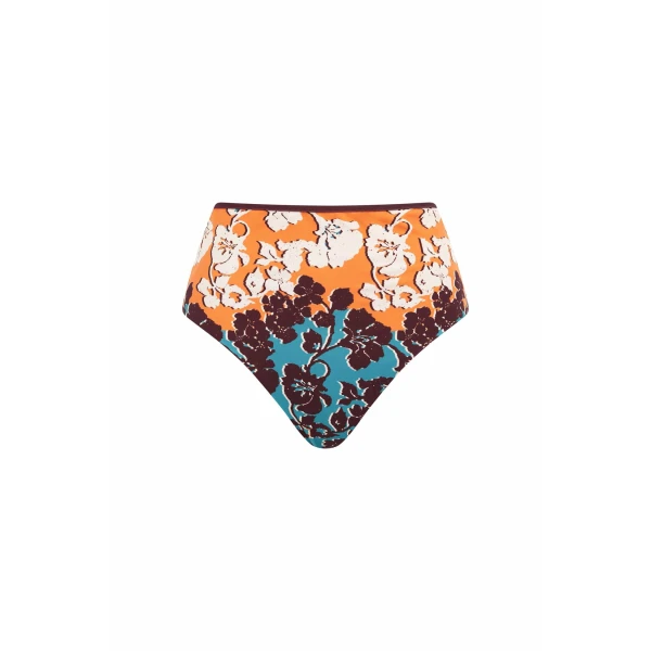 Alemais Splice High Waist Brief  Sustainable Beachwear with Alemais print -  Luxury Handbags Australian Designer