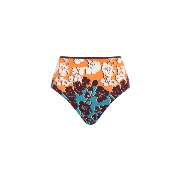 Alemais Splice High Waist Brief  Sustainable Beachwear with Alemais print -  Luxury Handbags Australian Designer