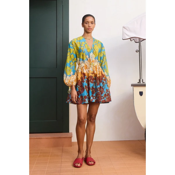 Alemais Splice Mini Dress  Sustainable Dresses with Alemais print -  Luxury Handbags Australian Designer