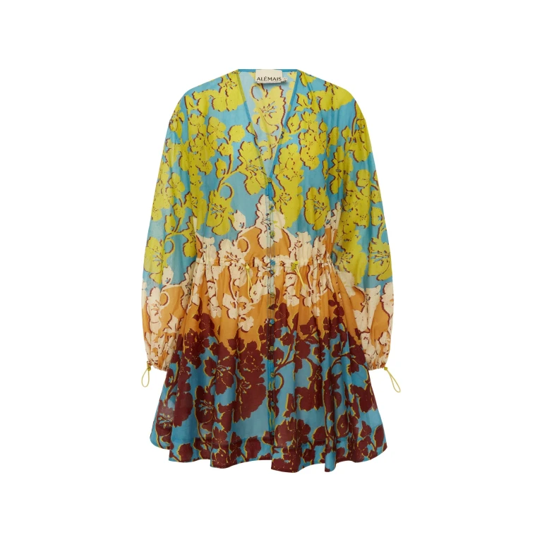 Alemais Splice Mini Dress  Sustainable Dresses with Alemais print -  Luxury Handbags Australian Designer