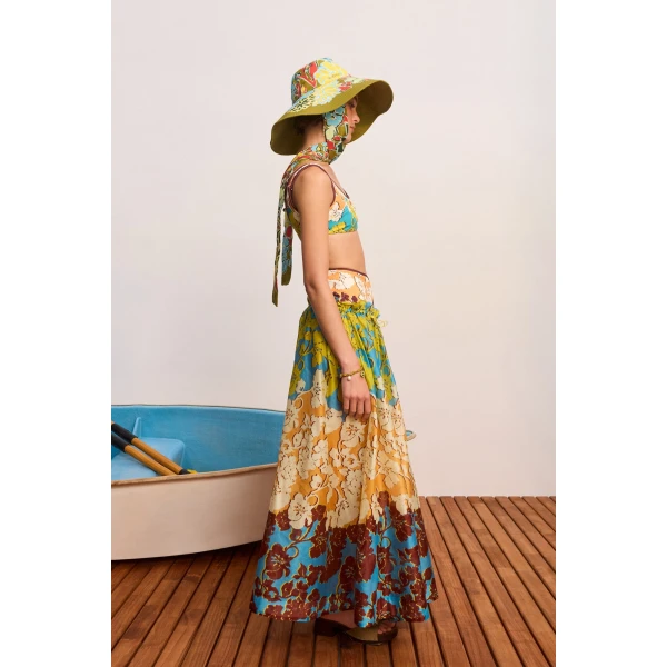 Alemais Splice Scoop Neck Top  Sustainable Tops with Alemais print -  Luxury Handbags Australian Designer