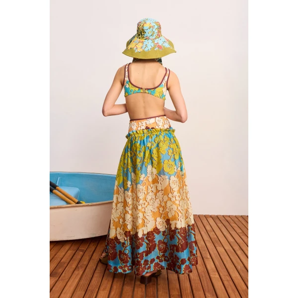 Alemais Splice Scoop Neck Top  Sustainable Tops with Alemais print -  Luxury Handbags Australian Designer