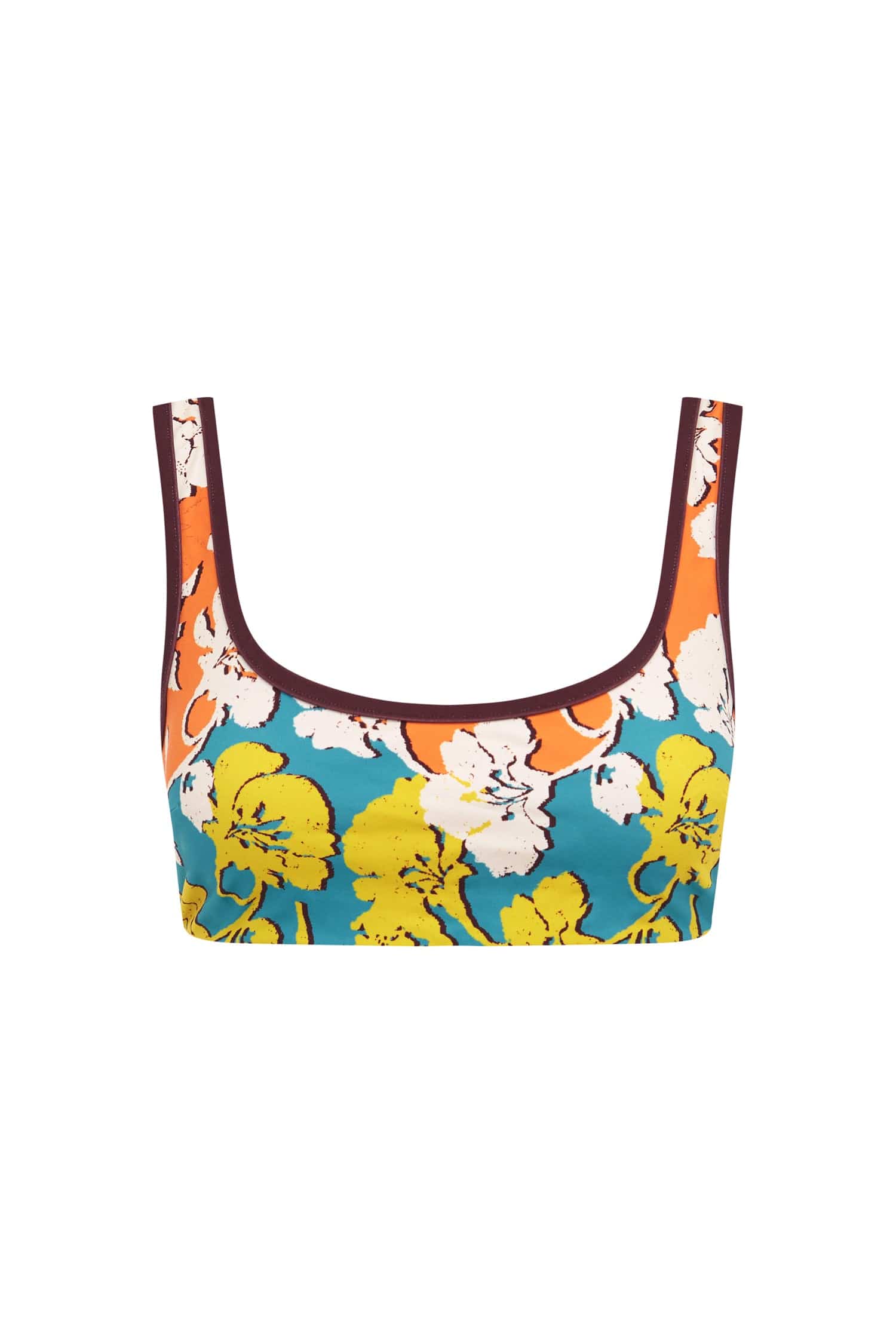 Alemais Splice Scoop Neck Top  Sustainable Tops with Alemais print -  Luxury Handbags Australian Designer