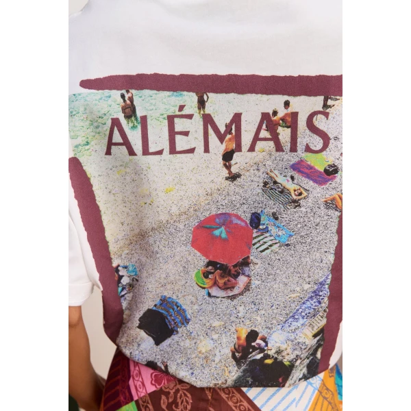 Alemais Splice Tee  Sustainable Tops with Alemais print -  Luxury Handbags Australian Designer