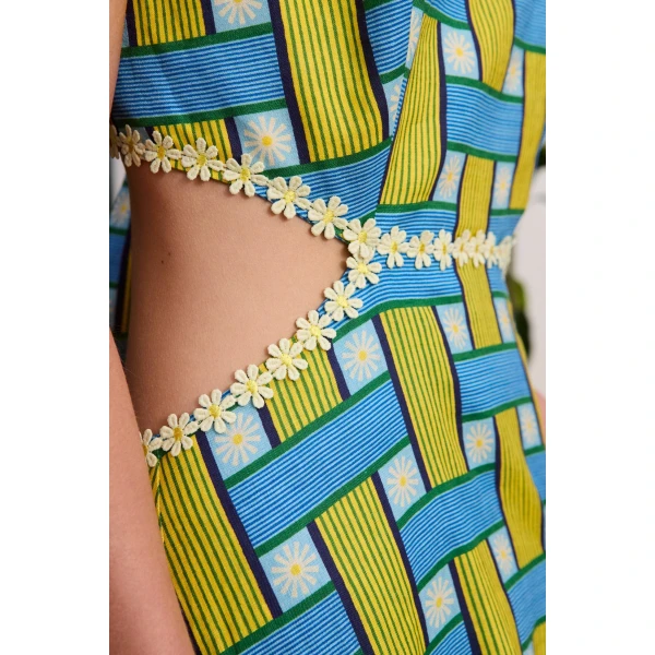 Alemais Sunlounge Midi Dress Exclusive  Sustainable Dresses with Alemais print -  Luxury Handbags Australian Designer