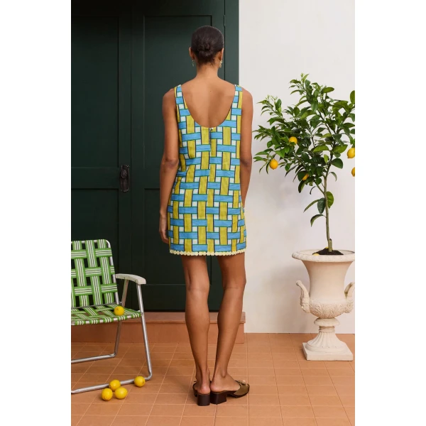 Alemais Sunlounge Mini Dress  Sustainable Dresses with Alemais print -  Luxury Handbags Australian Designer