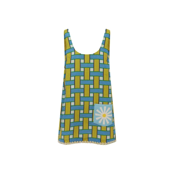 Alemais Sunlounge Mini Dress  Sustainable Dresses with Alemais print -  Luxury Handbags Australian Designer