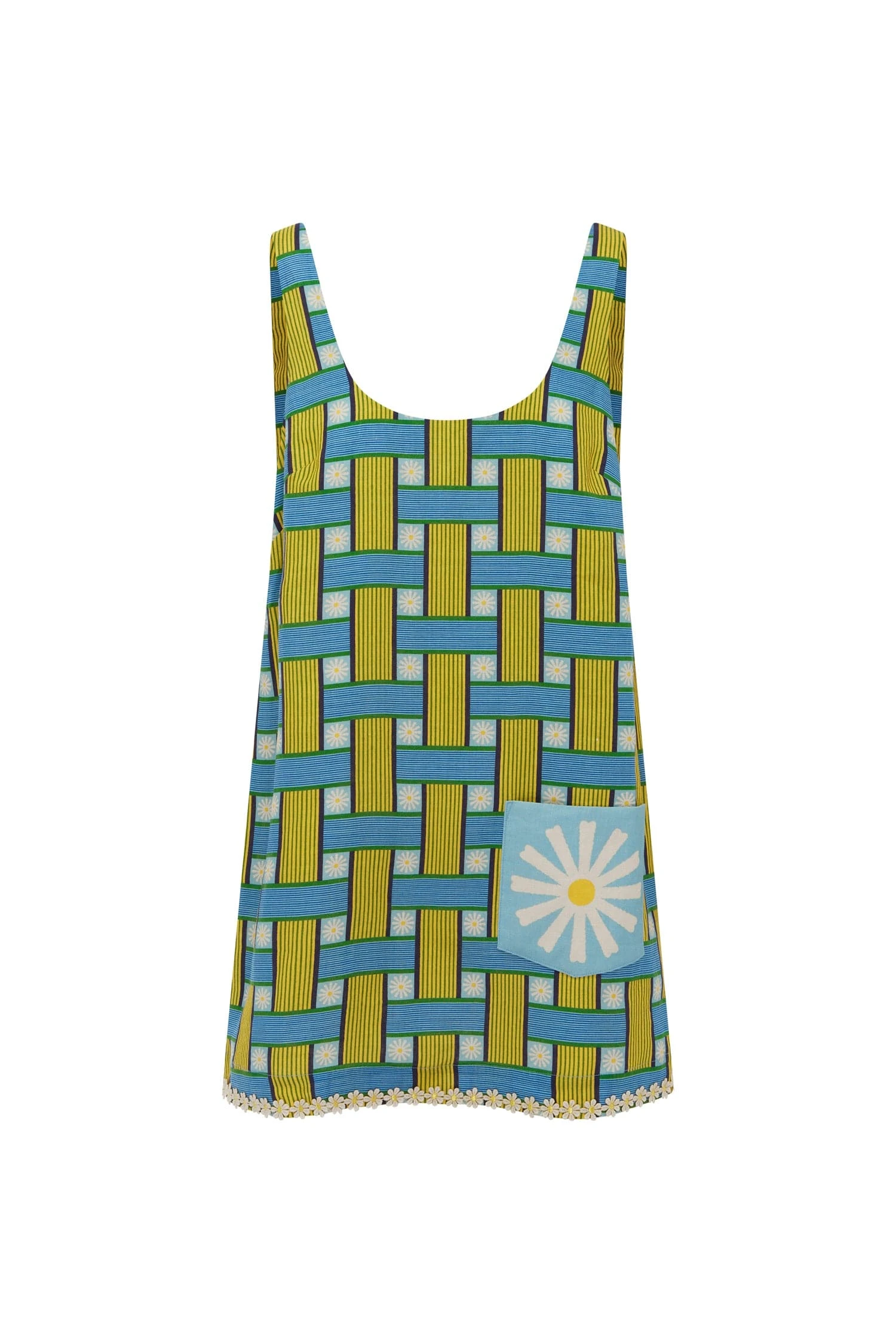 Sunlounge Mini Dress by Alemais - Dresses Alemais Sunlounge Mini Dress Sustainable Dresses with Alemais print - Luxury Handbags Australian Designer