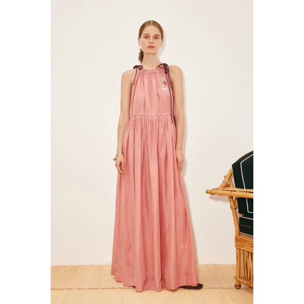 Alemais Zuri Embellished Midi Dress  Sustainable Dresses with Alemais print -  Luxury Handbags Australian Designer