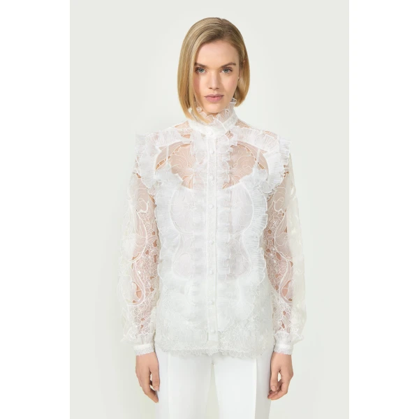 Costarellos Tops - Romantic Greek Lace - Shop at Luxury Shoes 