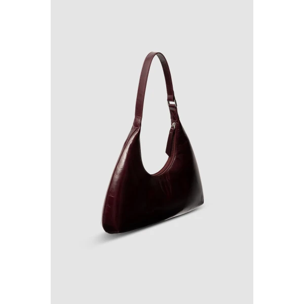 BY FAR Amber - By Far Red - 90s Minimalist Leather Bag at Luxury Shoes 