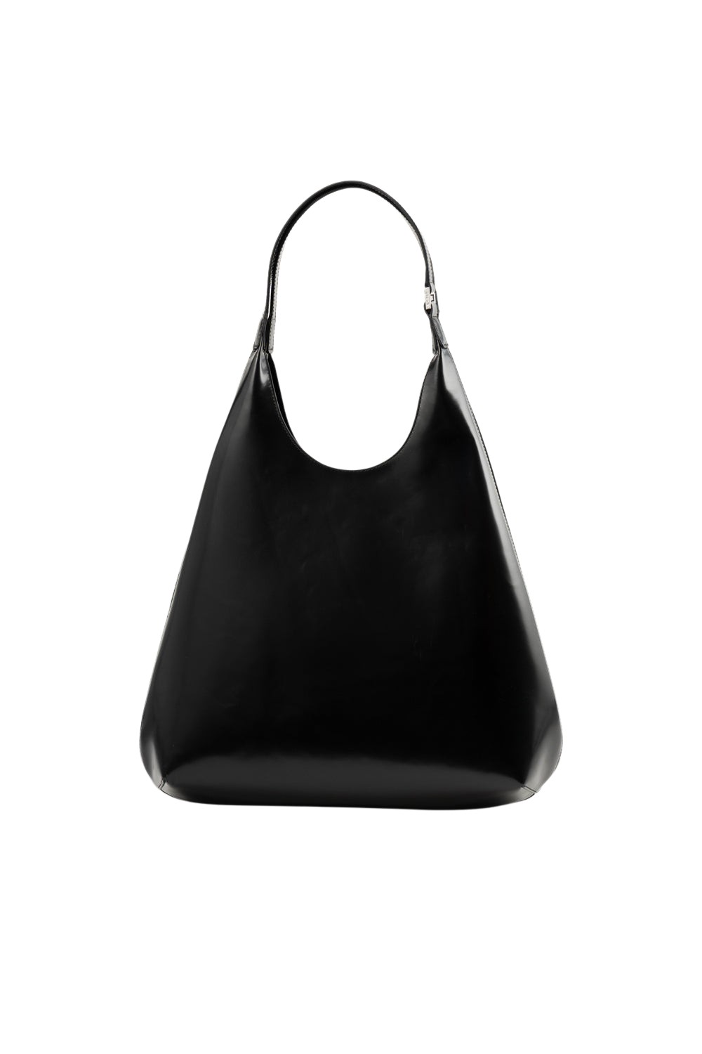 BY FAR Amber Folio - By Far Black - 90s Minimalist Leather Bag at Luxury Shoes 