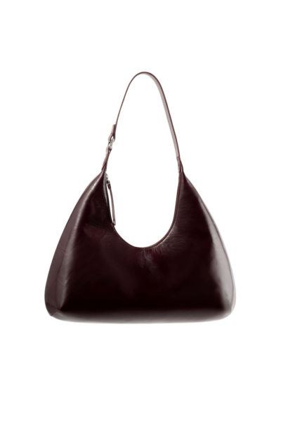 BY FAR Amber - By Far Red - 90s Minimalist Leather Bag at Luxury Shoes 