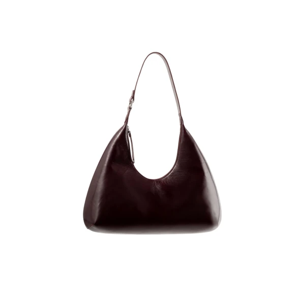 BY FAR Amber - By Far Red - 90s Minimalist Leather Bag at Luxury Shoes 