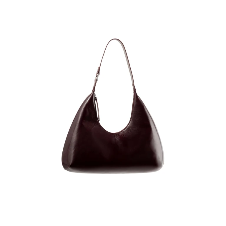 BY FAR Amber - By Far Red - 90s Minimalist Leather Bag at Luxury Shoes 
