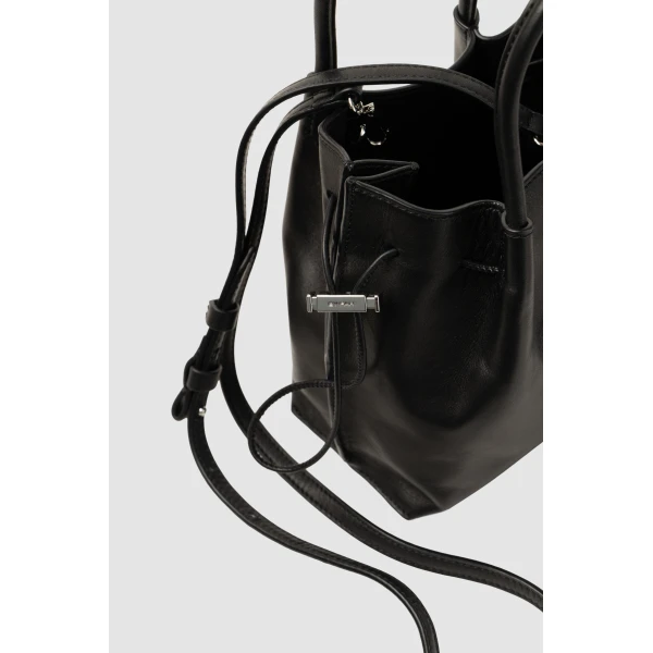 BY FAR Baby Kayla - By Far Black - 90s Minimalist Leather Bag at Luxury Shoes 